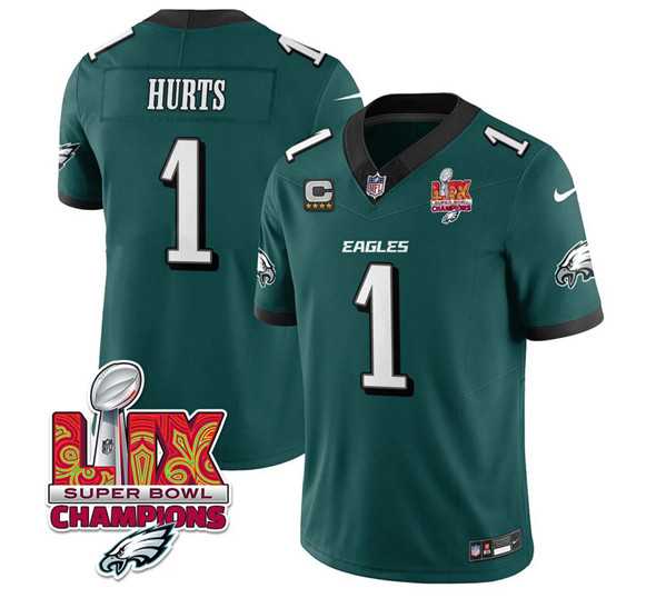 Men & Women & Youth Philadelphia Eagles #1 Jalen Hurts Green 2025 Eagles Logo Super Bowl LIX Patch With 4-Star C Patch New F.U.S.E. Vapor Untouchable Limited Stitched Jersey Dzhi,We sell and wholesale Men & Women & Youth Philadelphia Eagles #1 Jalen Hurts Green 2025 Eagles Logo Super Bowl LIX Patch With 4-Star C Patch New F.U.S.E. Vapor Untouchable Limited Stitched Jersey Dzhi on line form chian!